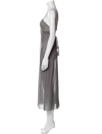 Vera Wang Square Neckline Long Dress