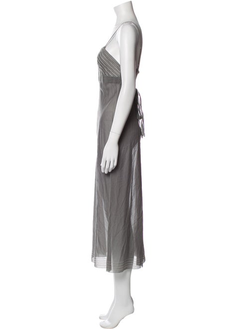 Vera Wang Square Neckline Long Dress