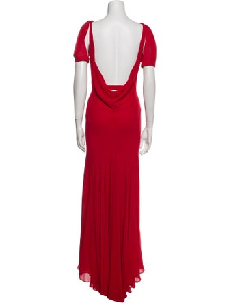 Vera Wang Cowl Neck Long Dress
