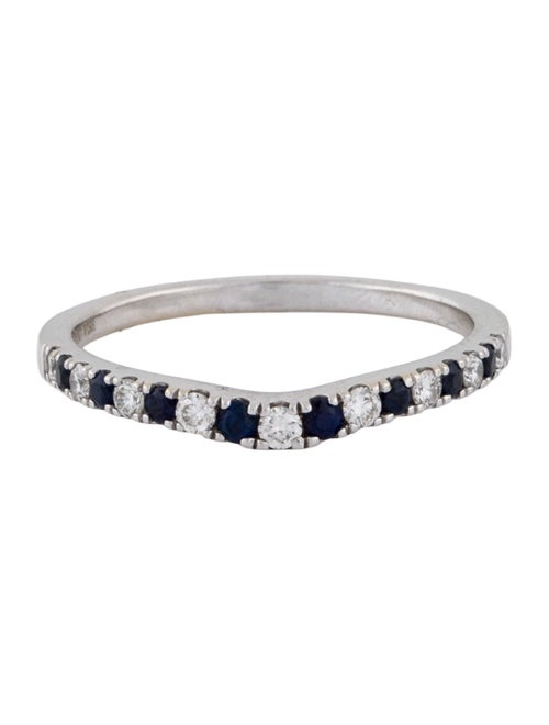 Vera Wang 14K Sapphire & Diamond Wish Contour Band