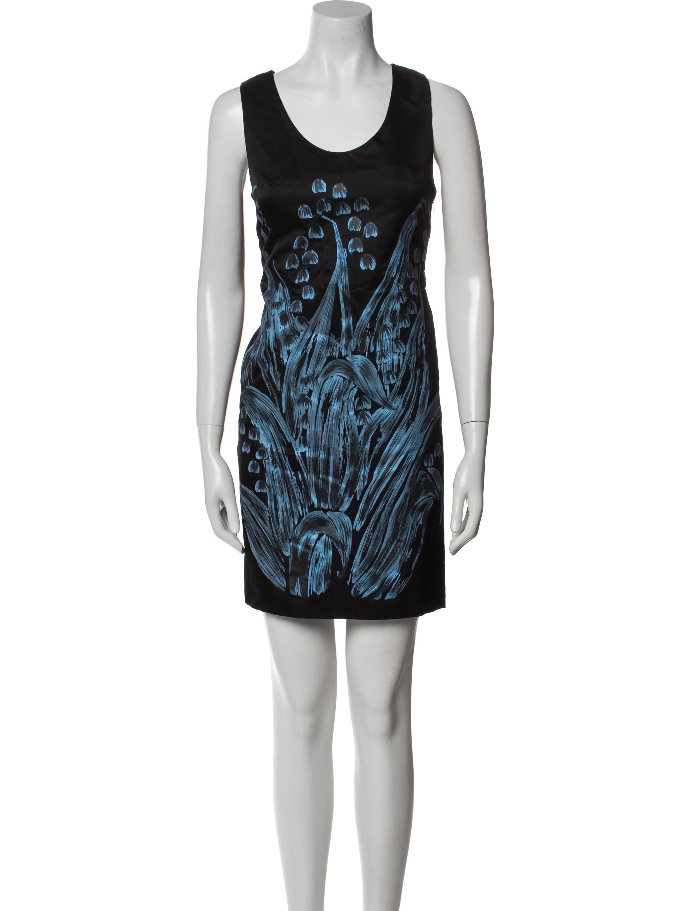 Vera Wang Printed Mini Dress
