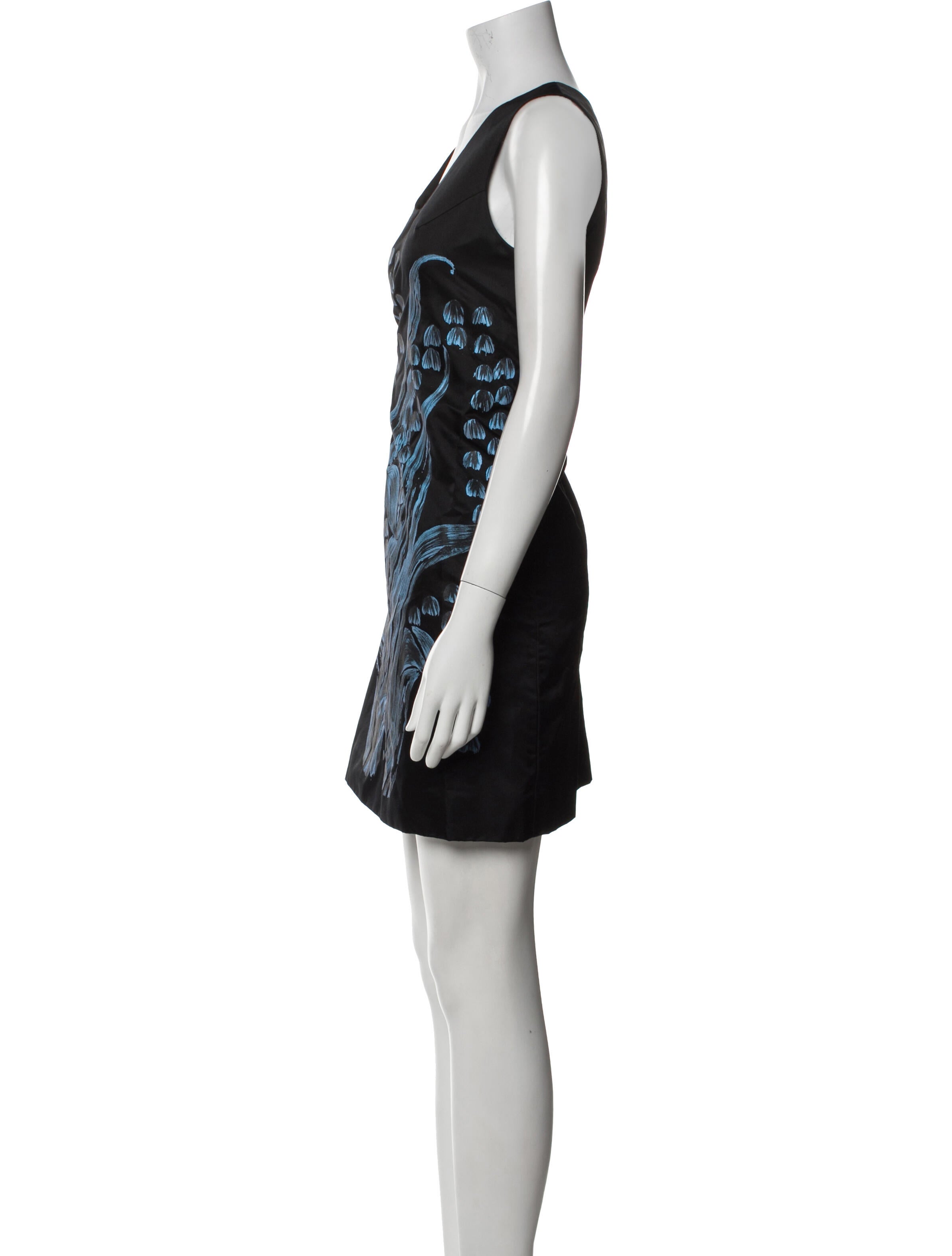 Vera Wang Printed Mini Dress