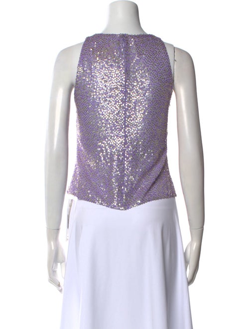 Vera Wang Silk Printed Crop Top