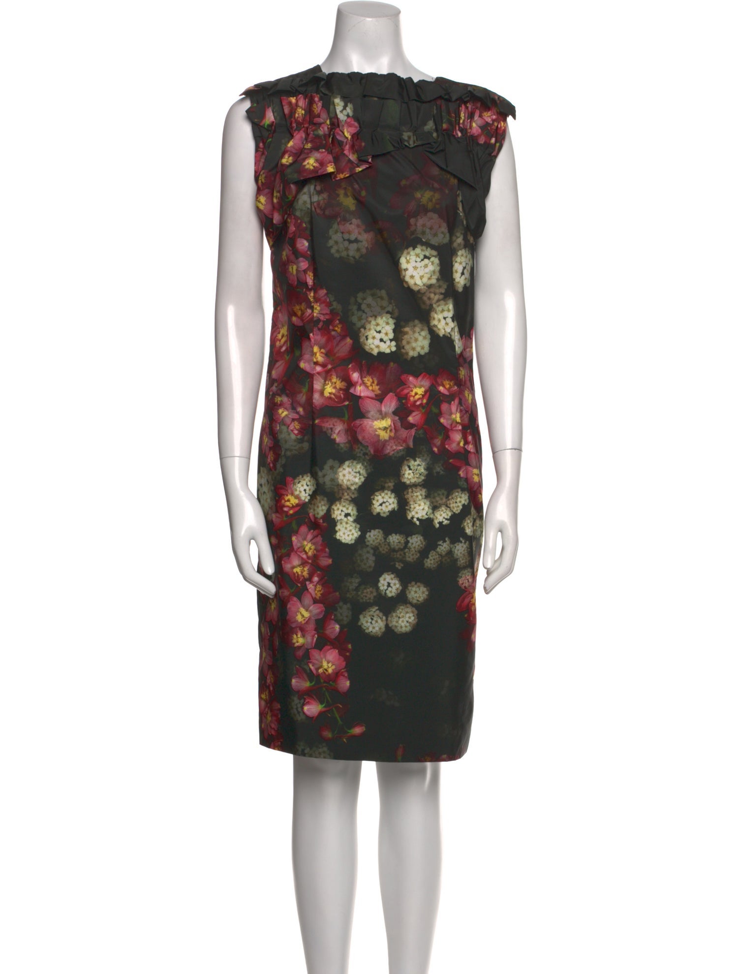 Vera Wang Floral Print Knee-Length Dress
