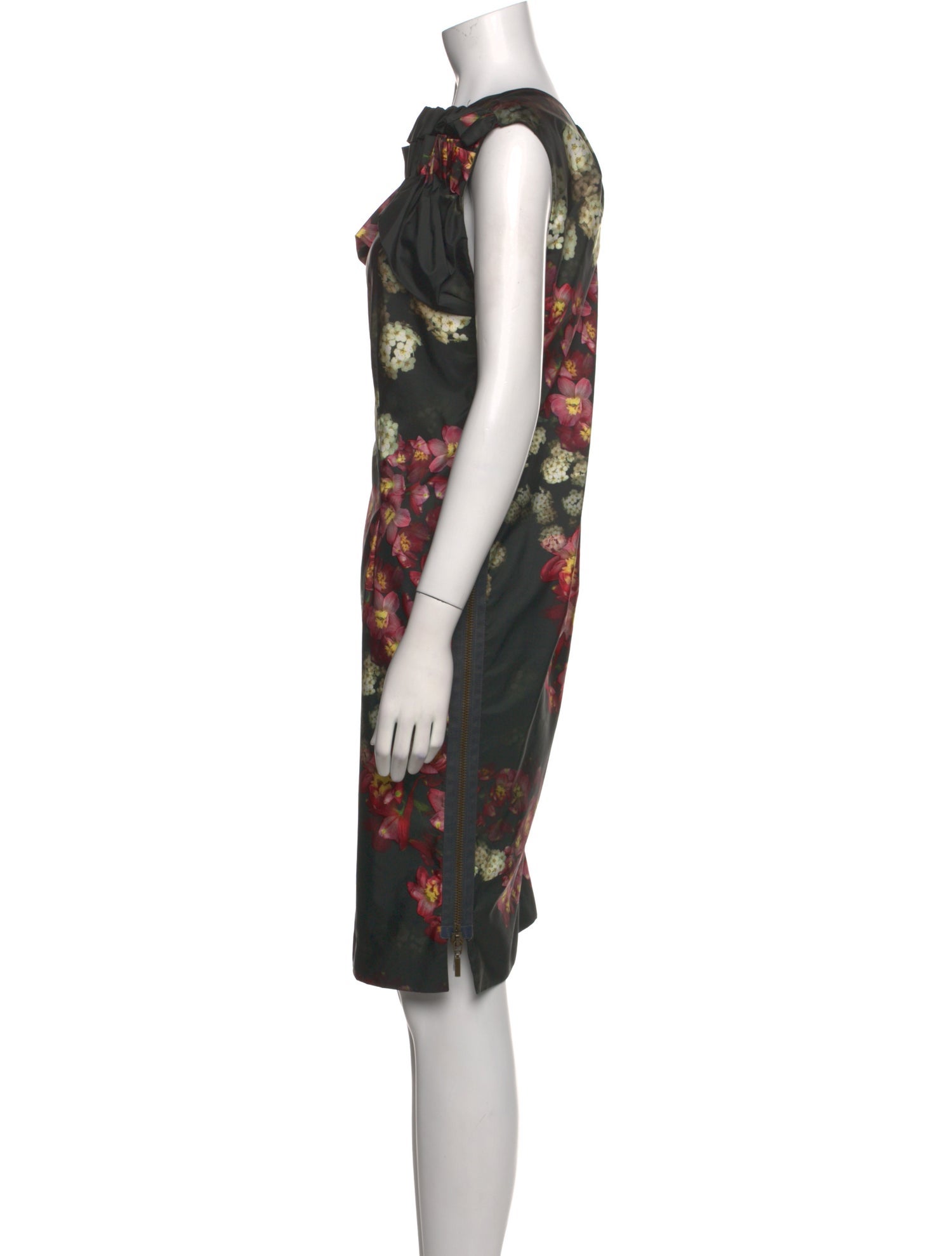 Vera Wang Floral Print Knee-Length Dress