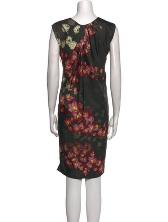 Vera Wang Floral Print Knee-Length Dress