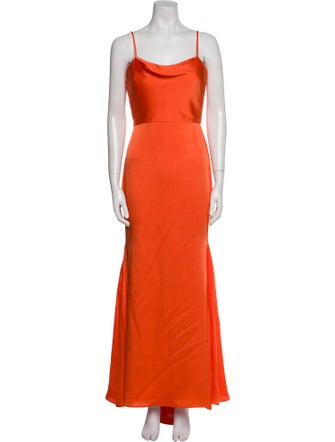 Vera Wang Square Neckline Long Dress