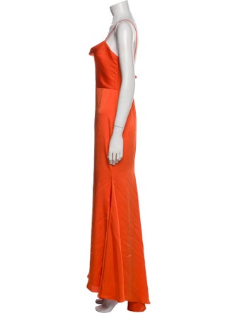 Vera Wang Square Neckline Long Dress