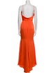 Vera Wang Square Neckline Long Dress