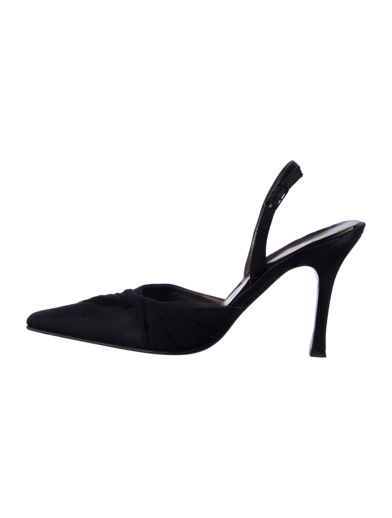 Vera Wang Satin Slingback Pumps