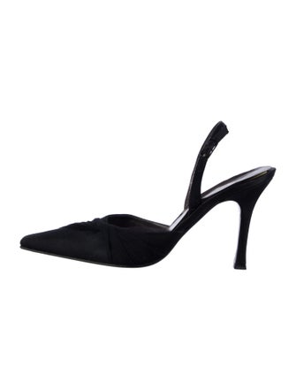 Vera Wang Satin Slingback Pumps