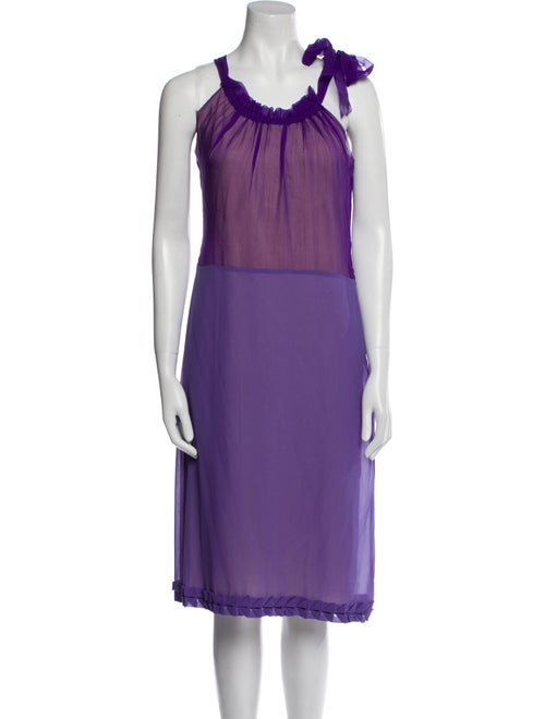 Vera Wang Scoop Neck Knee-Length Dress