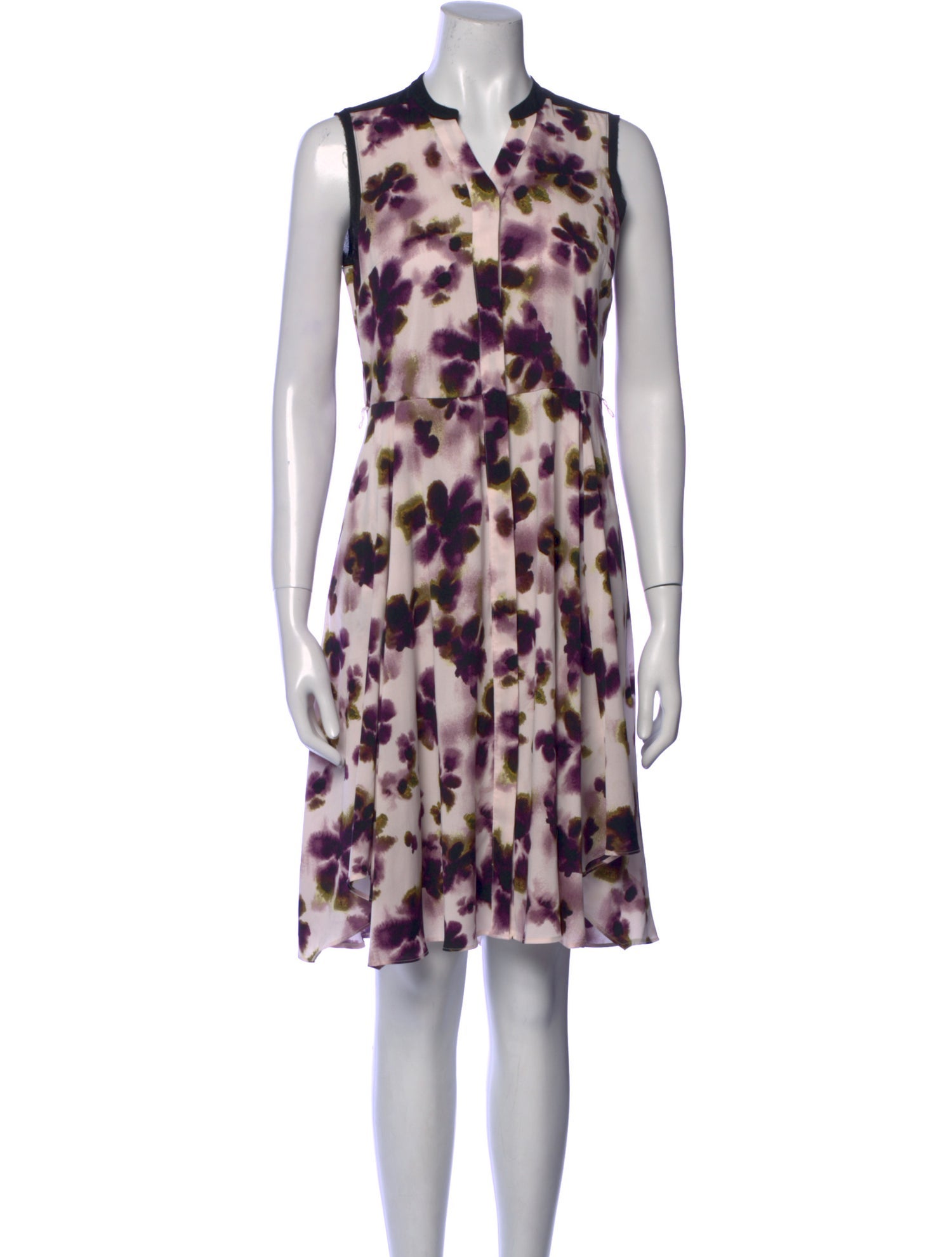 Vera Wang Printed Knee-Length Dress