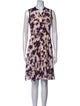 Vera Wang Printed Knee-Length Dress