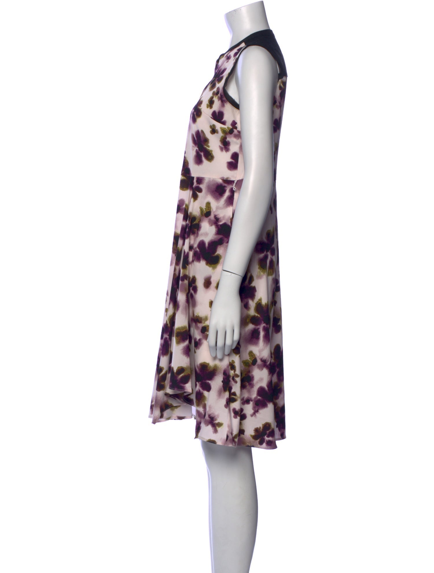Vera Wang Printed Knee-Length Dress
