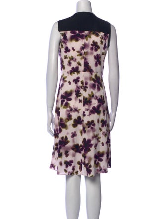 Vera Wang Printed Knee-Length Dress