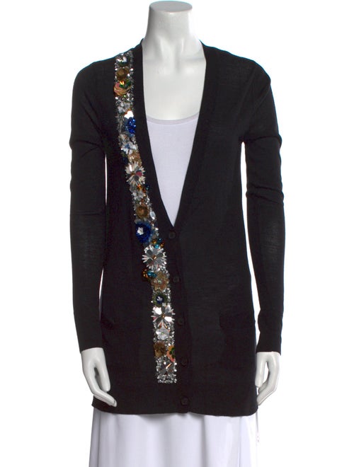 Vera Wang Wool Floral Print Sweater