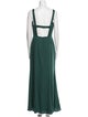 Vera Wang V-Neck Long Dress