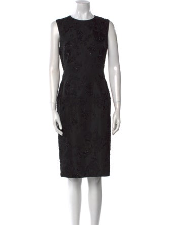 Vera Wang Crew Neck Knee-Length Dress