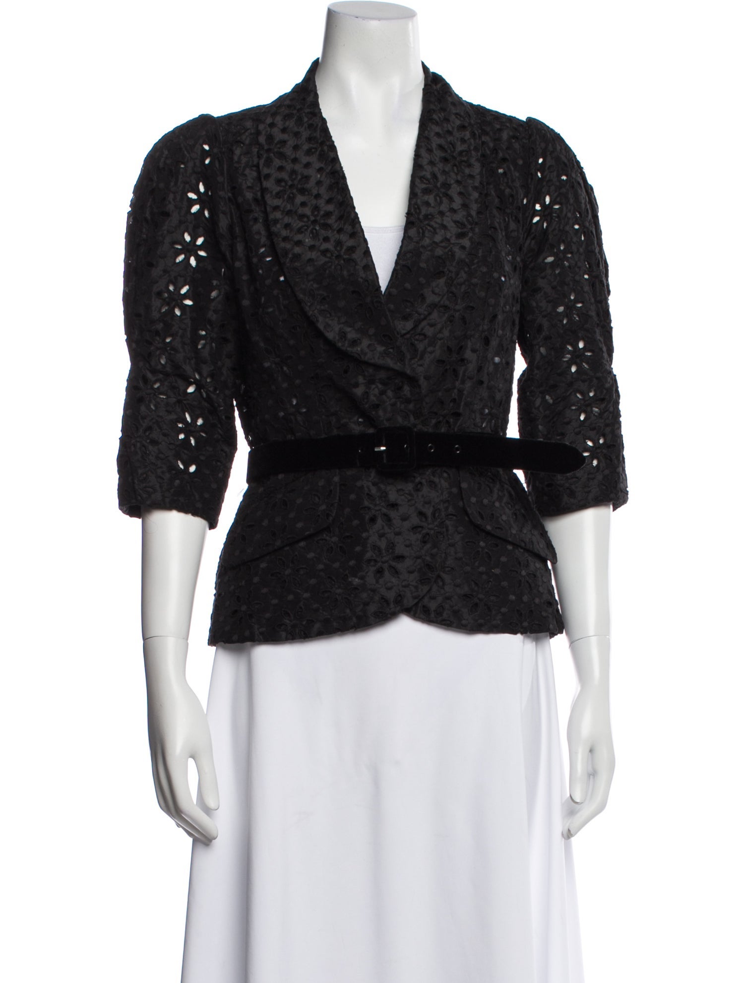 Vera Wang Silk Patterned Evening Jacket