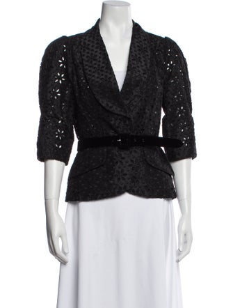 Vera Wang Silk Patterned Evening Jacket