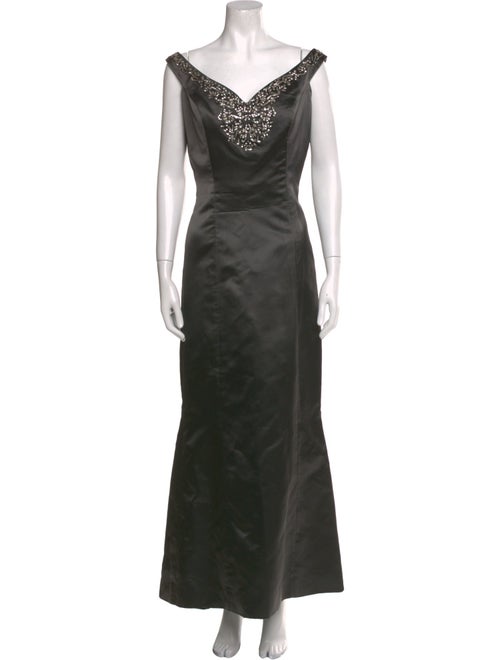 Vera Wang Off-The-Shoulder Long Dress