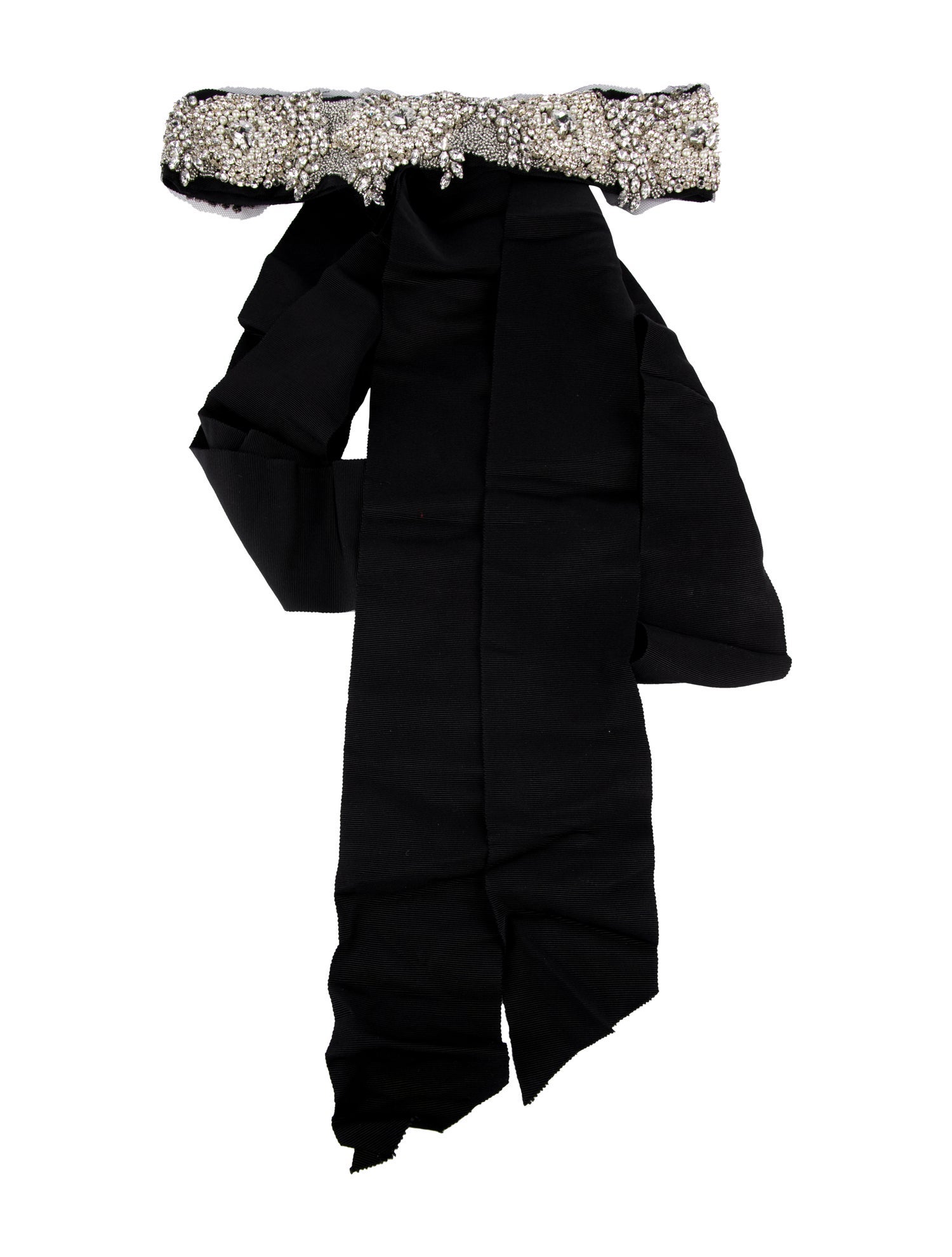 Vera Wang Wide Crystal Embellishments Waist Belt