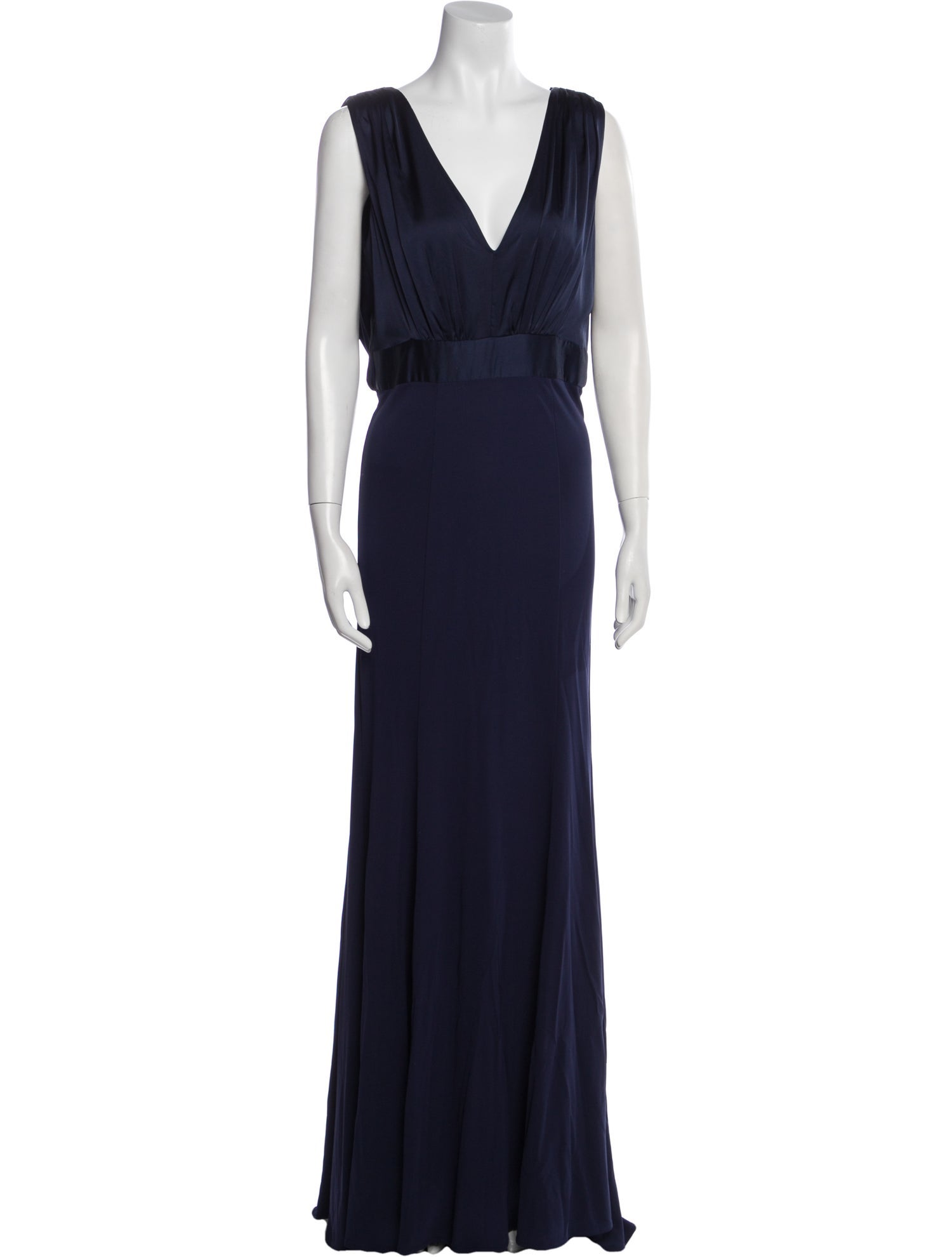 Vera Wang V-Neck Long Dress