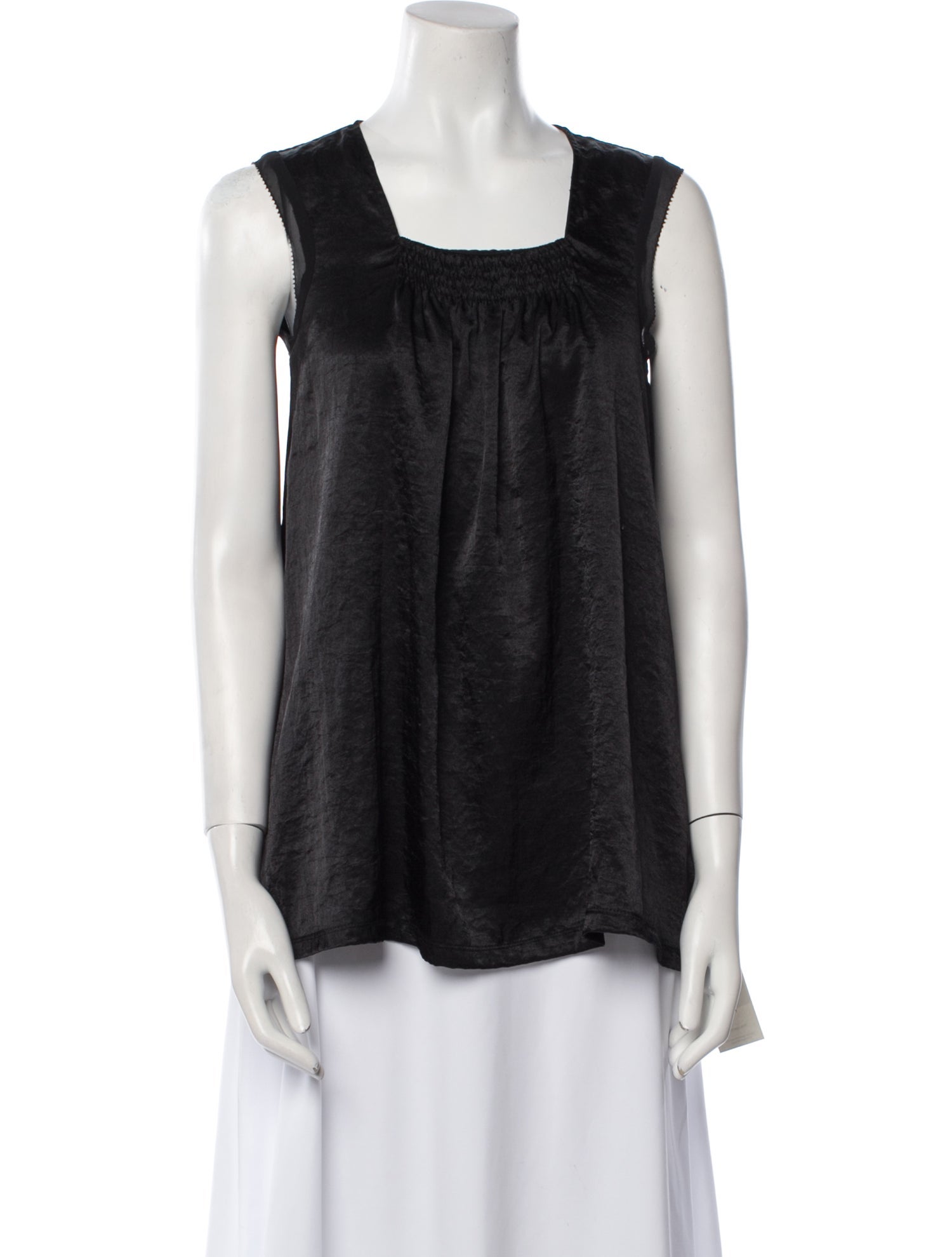 Vera Wang Square Neckline Sleeveless Blouse