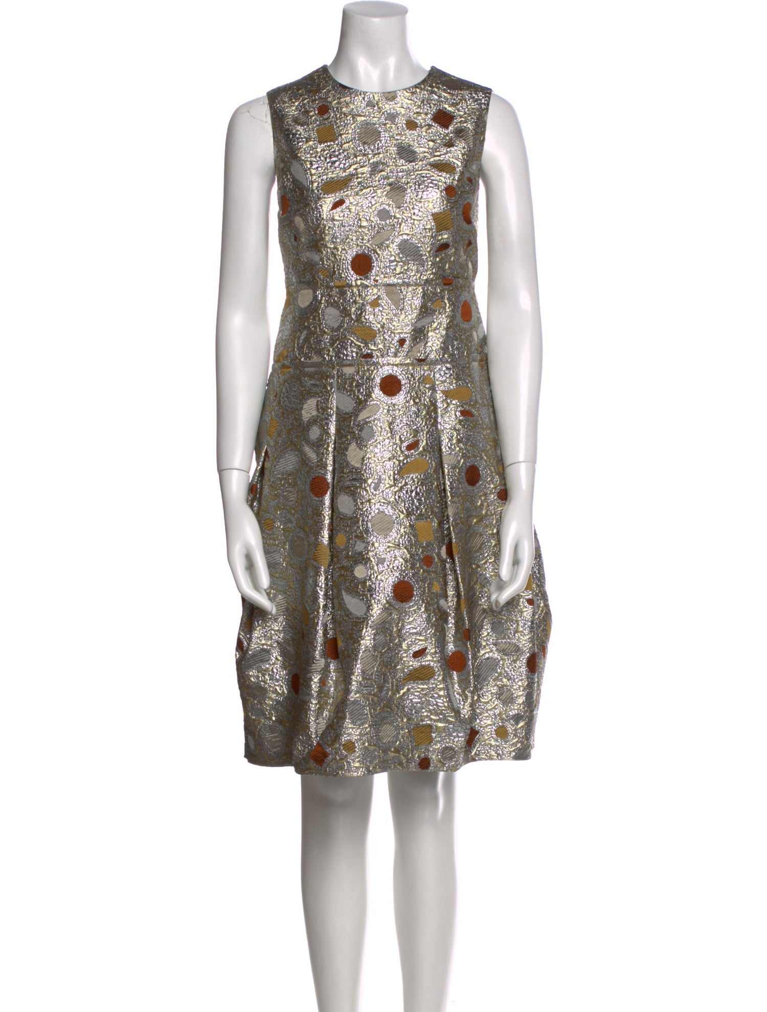 Vera Wang Printed Knee-Length Dress