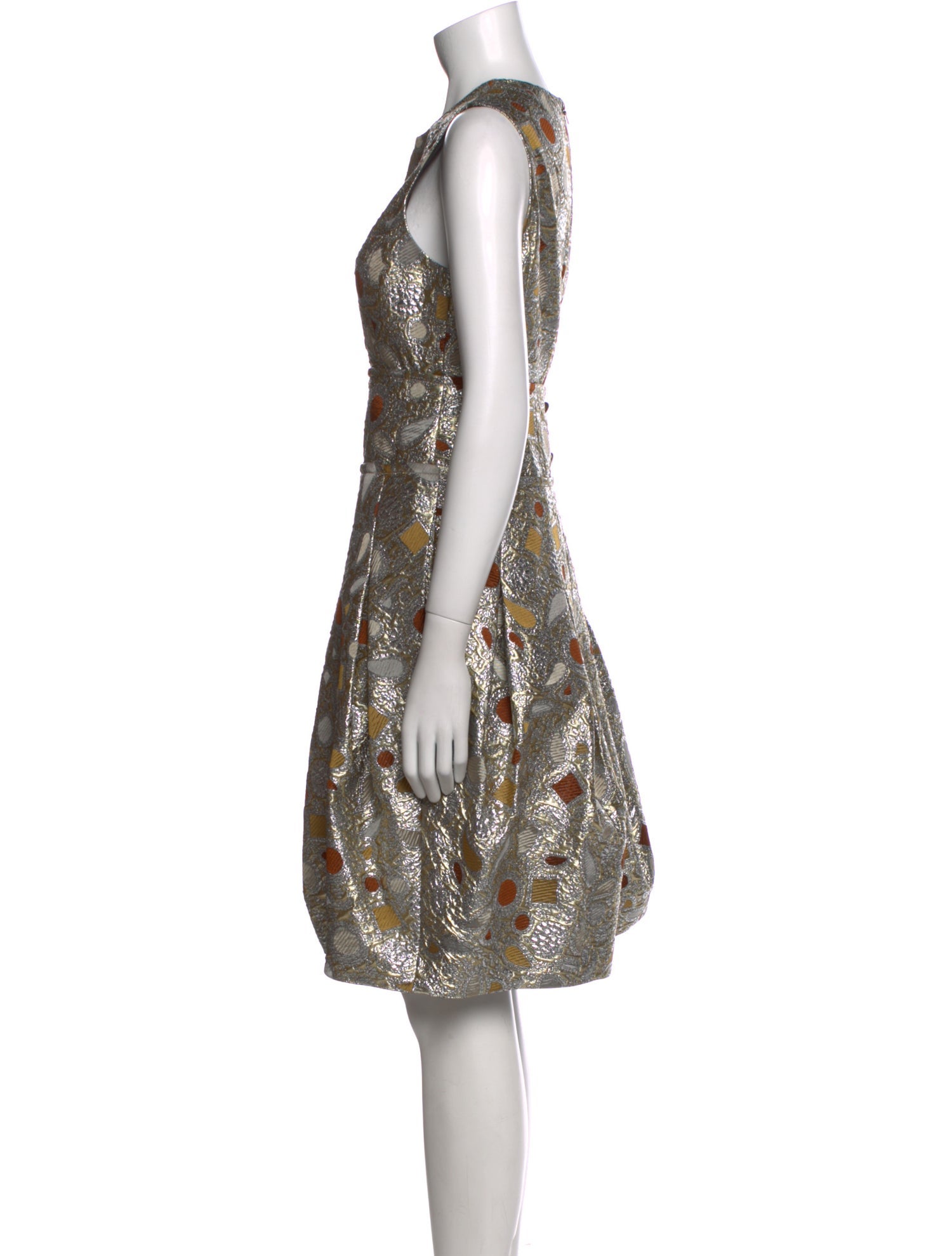 Vera Wang Printed Knee-Length Dress