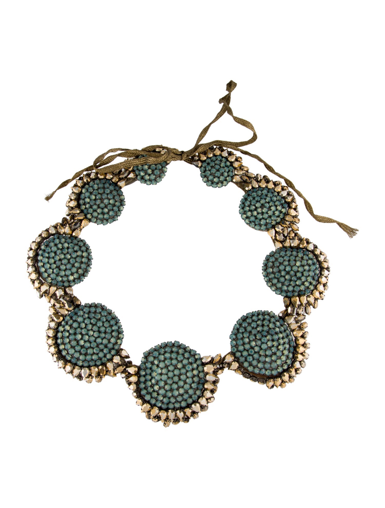 Vera Wang Crystal Ribbon Collar Necklace