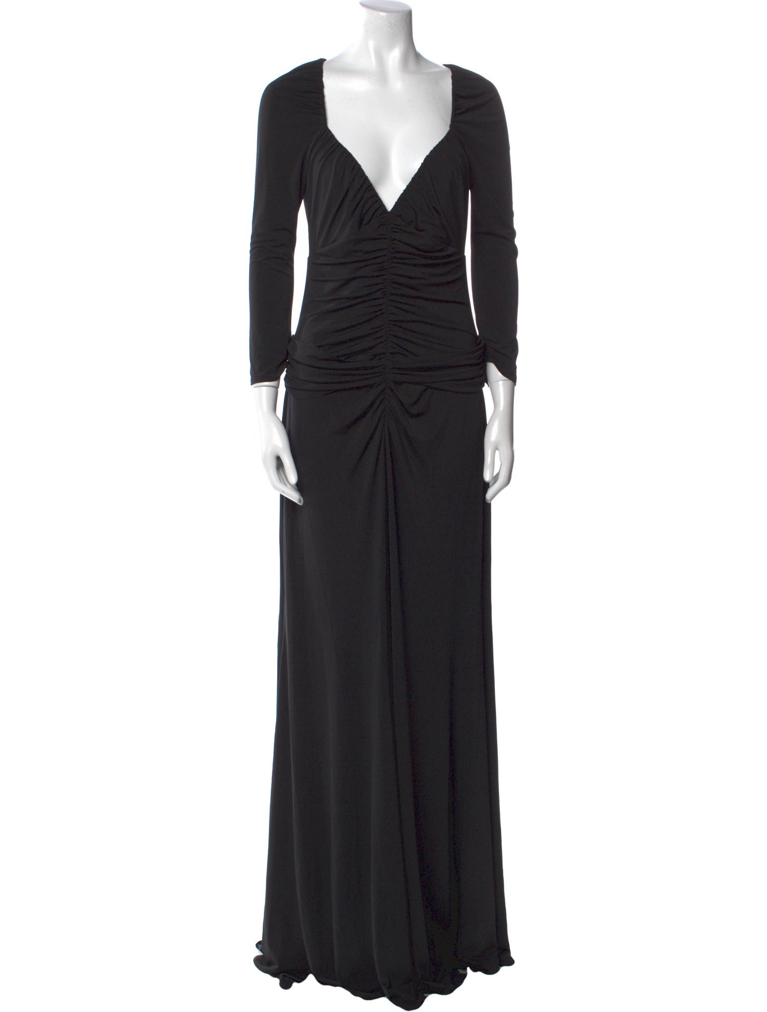 Vera Wang V-Neck Long Dress