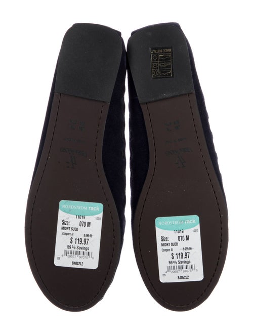 Vera Wang Suede Crystal Embellishments Flats