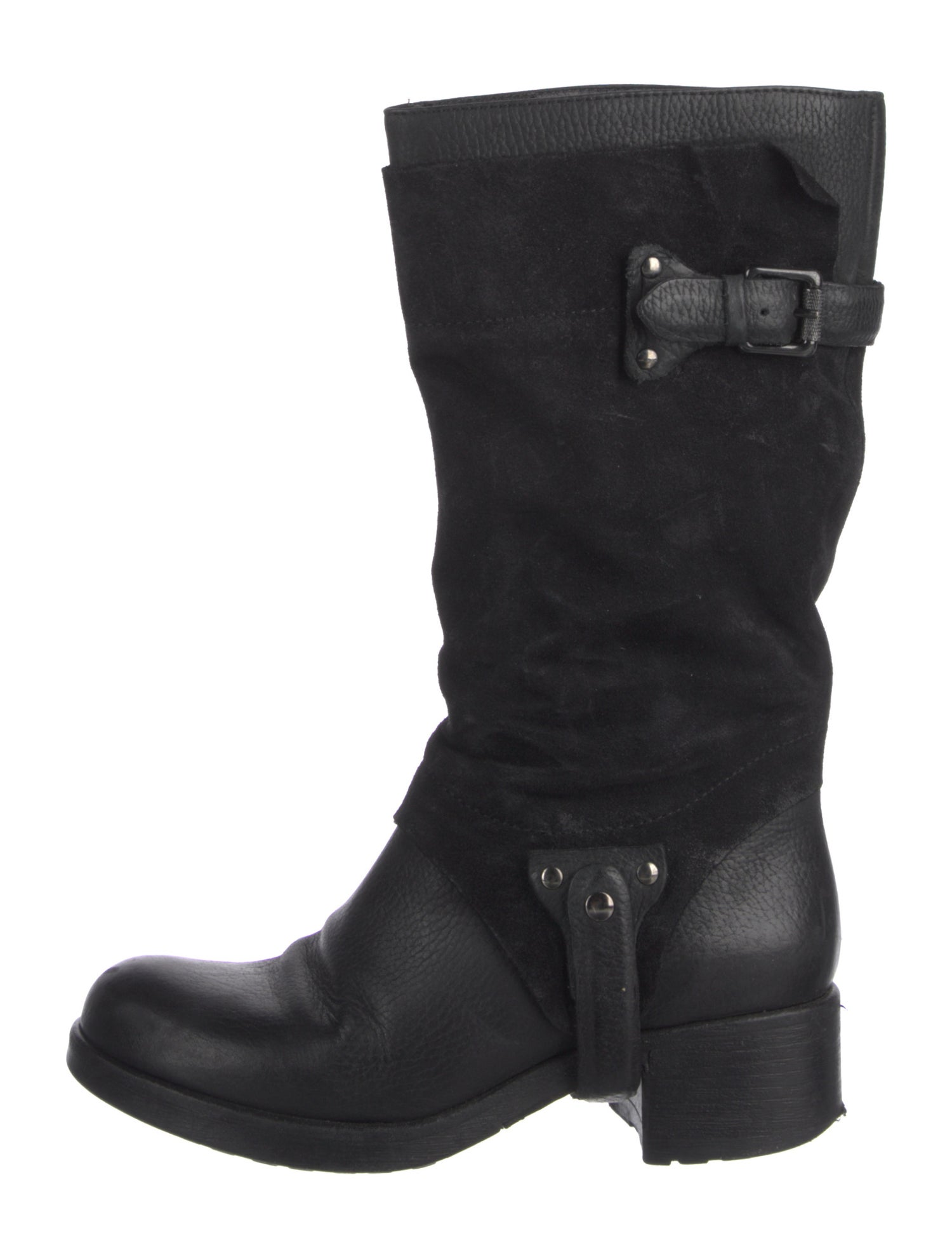 Vera Wang Leather Moto Boots