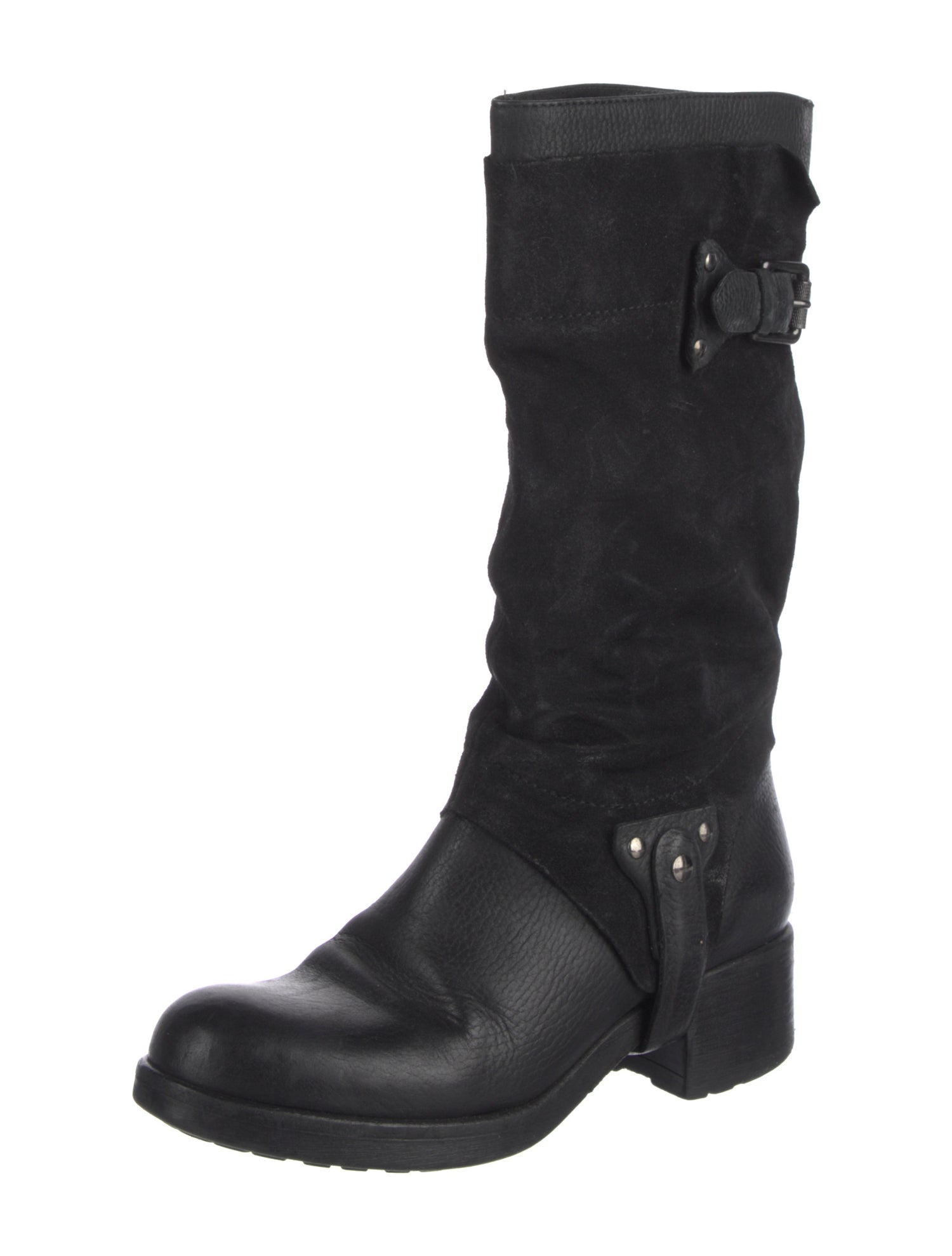 Vera Wang Leather Moto Boots