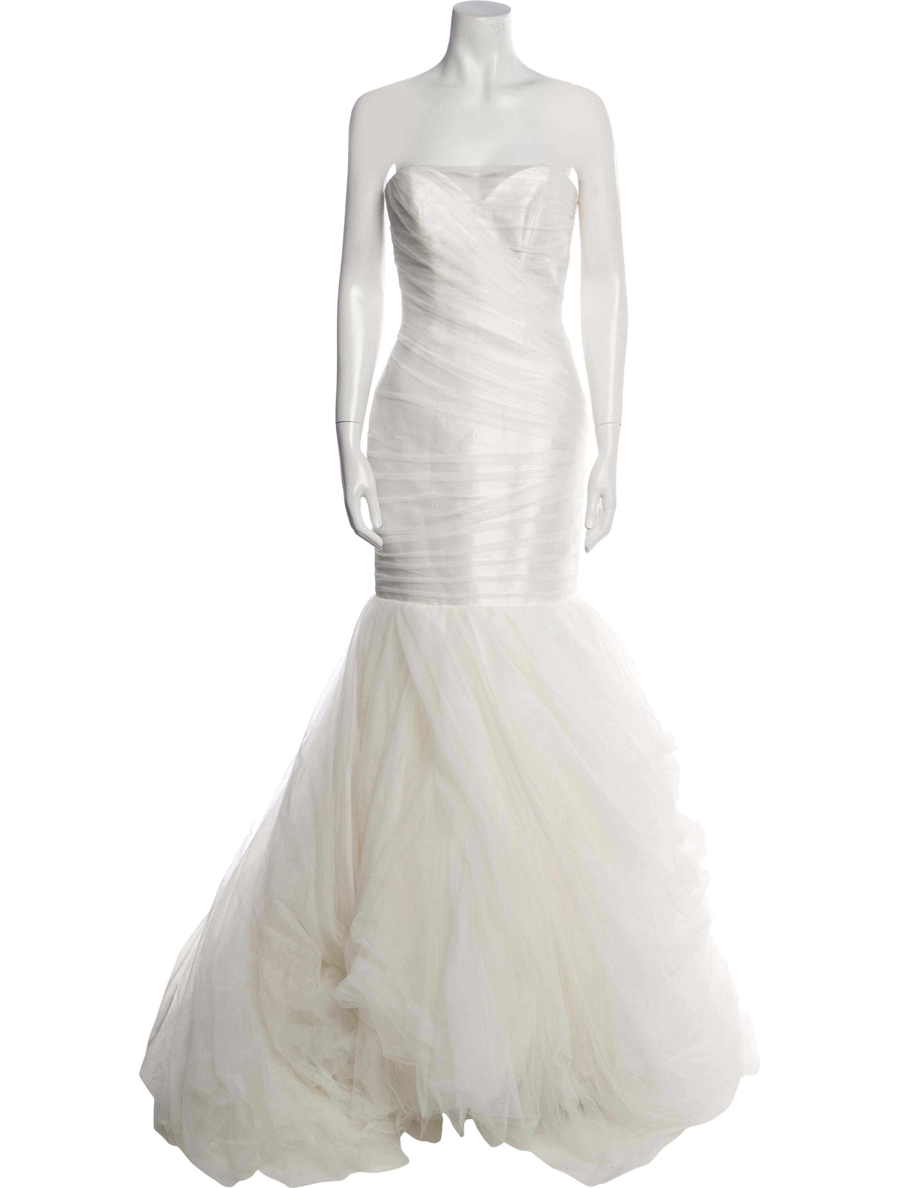 Vera Wang Strapless Long Dress