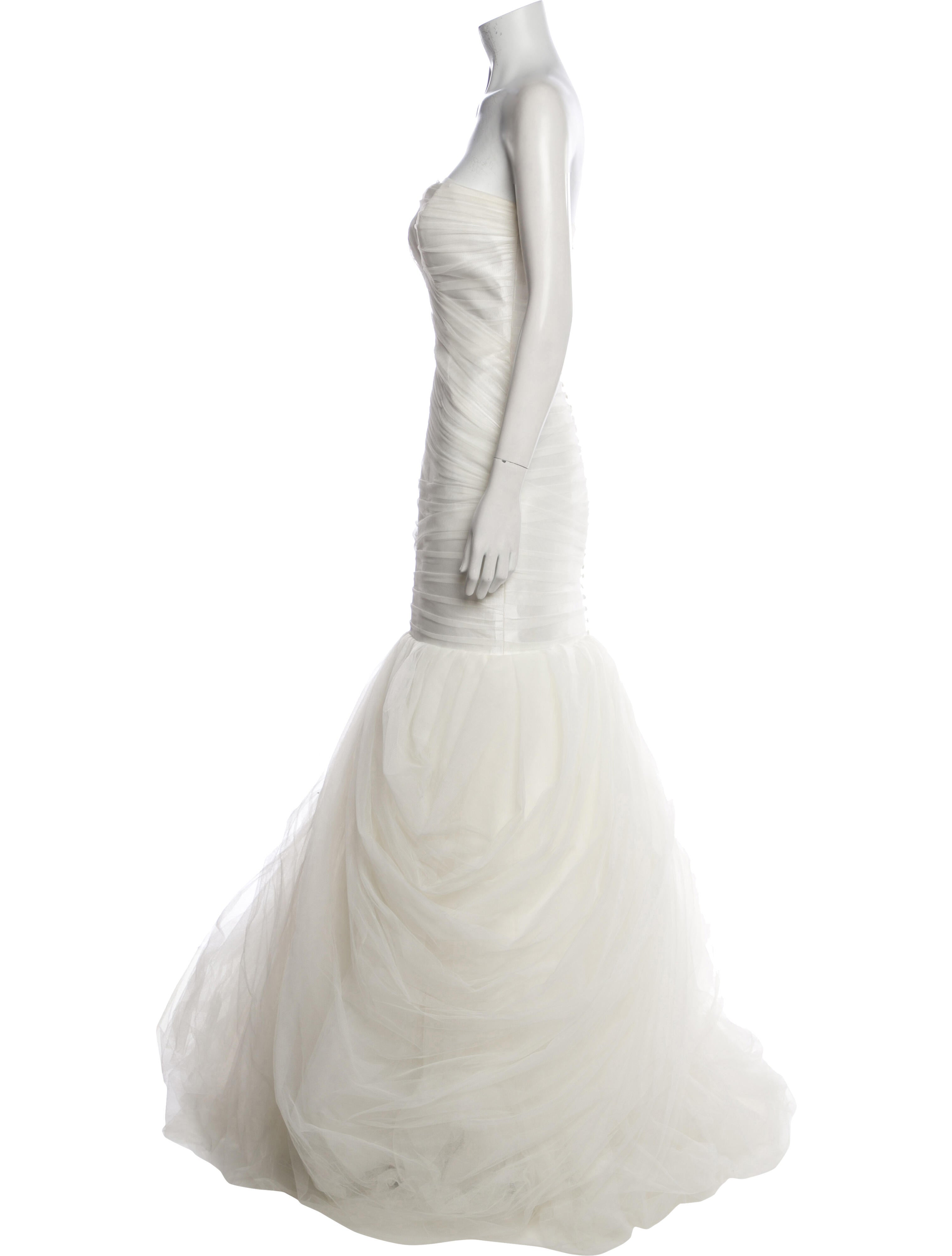 Vera Wang Strapless Long Dress
