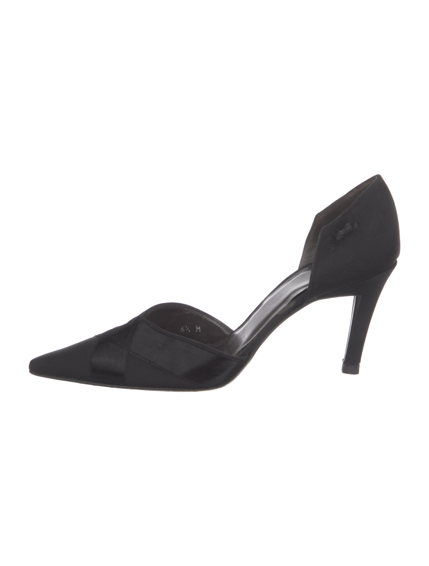 Vera Wang Satin Grosgrain Trim D'Orsay Pumps