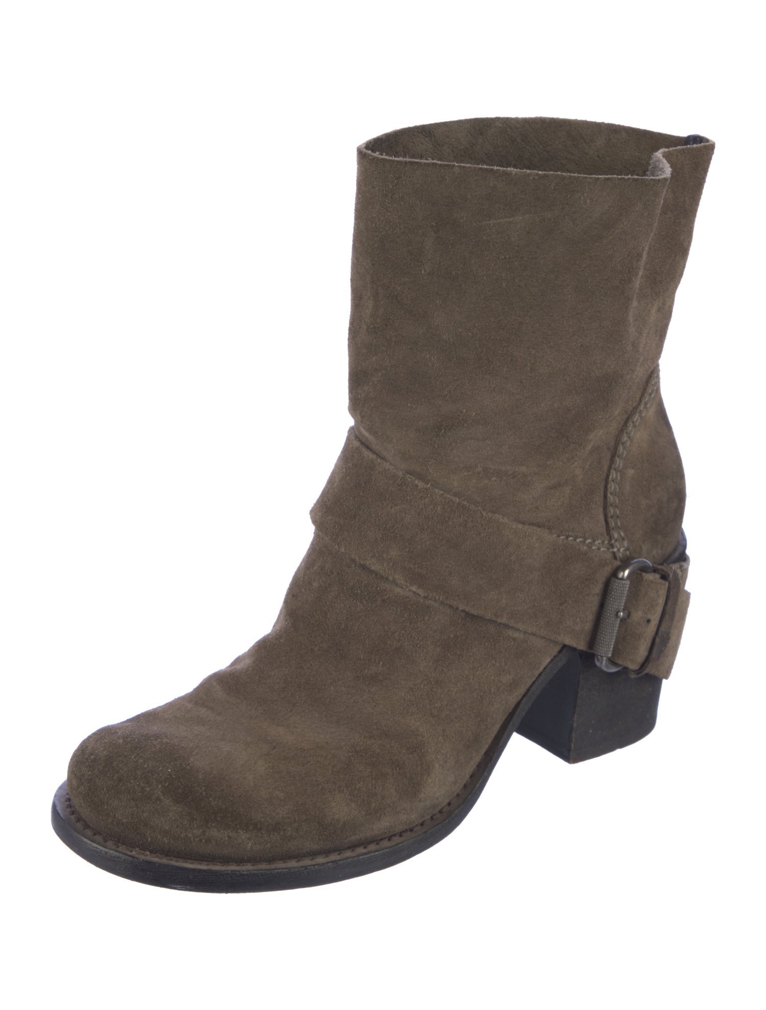 Vera Wang Suede Moto Boots