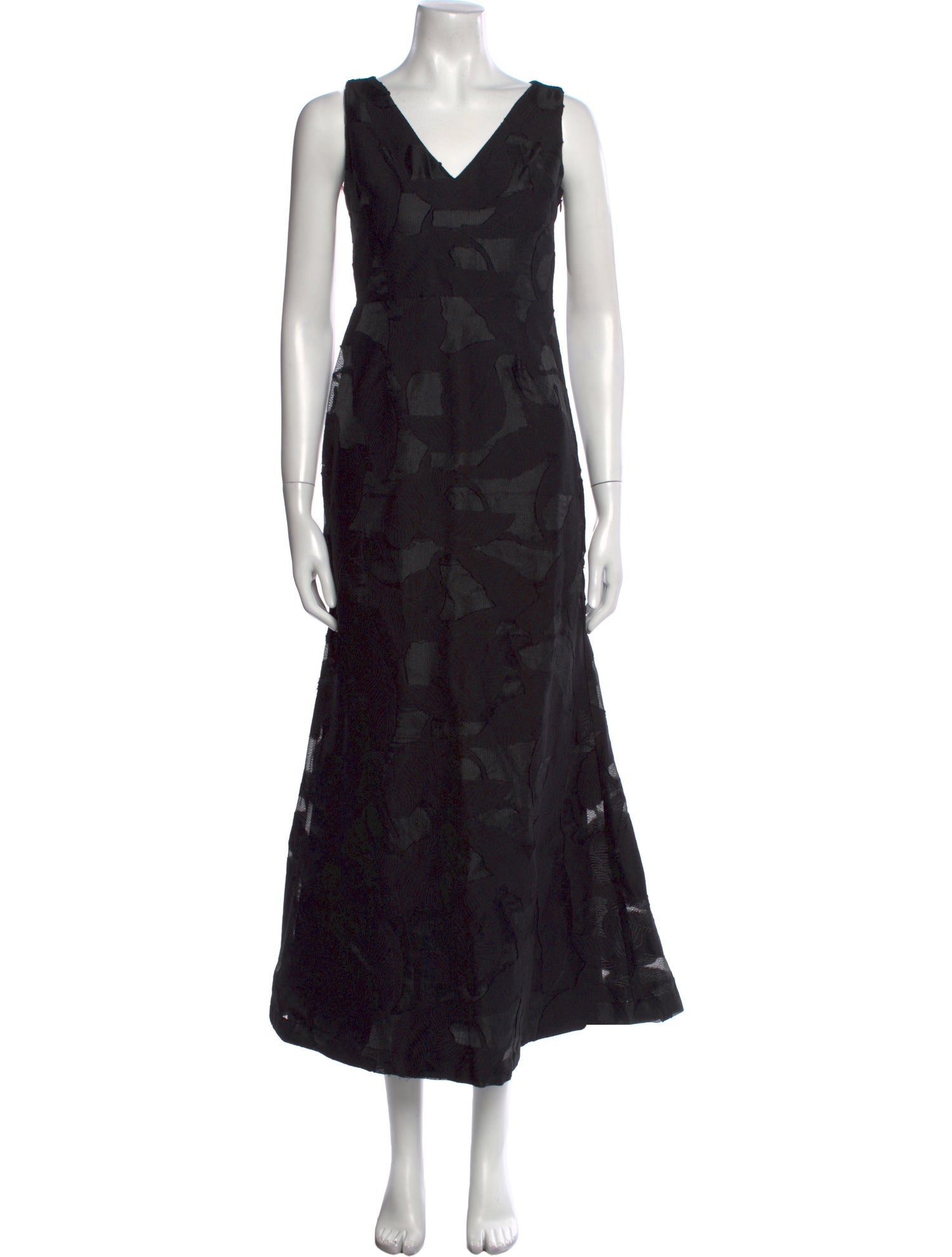 Vera Wang V-Neck Knee-Length Dress