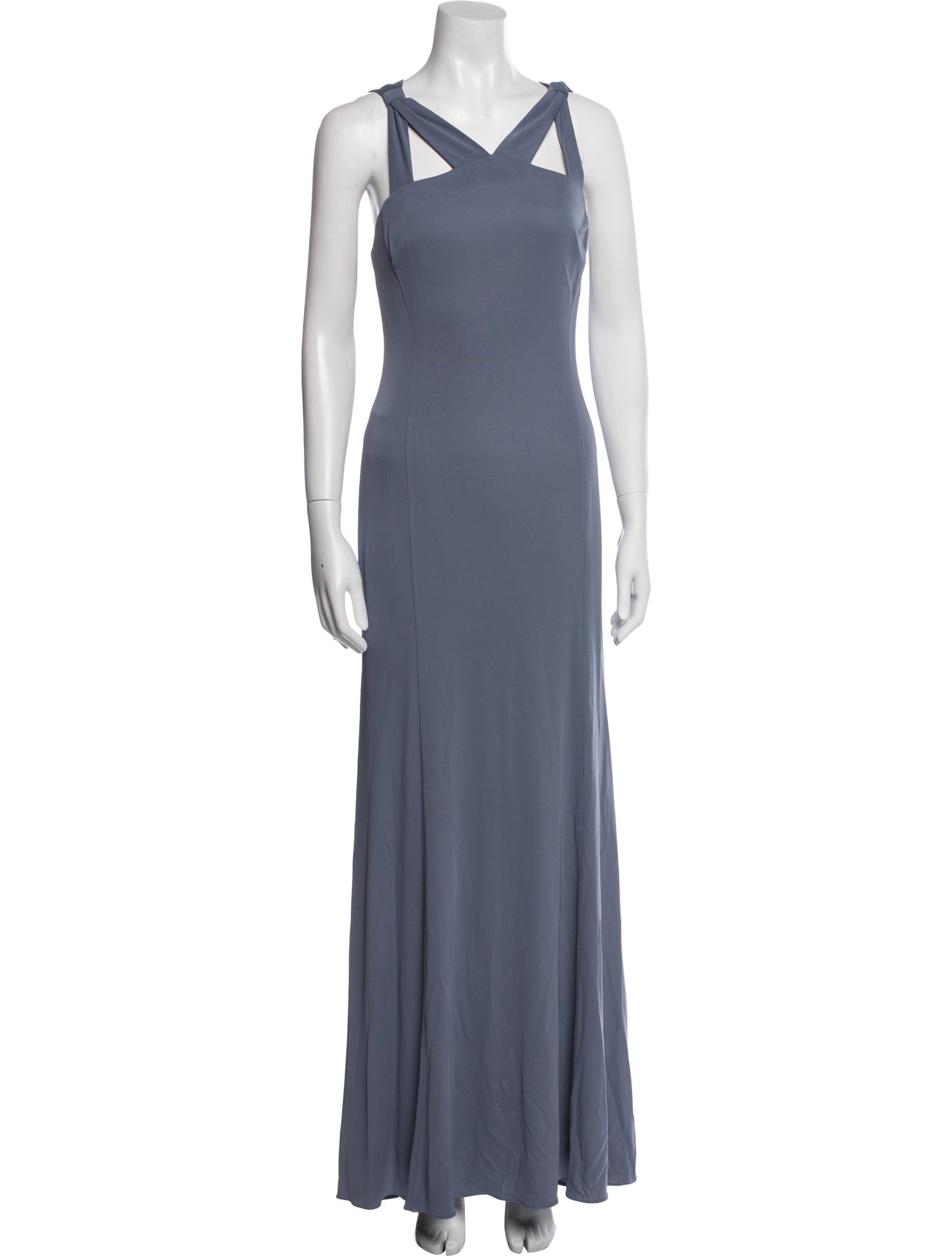Vera Wang V-Neck Long Dress