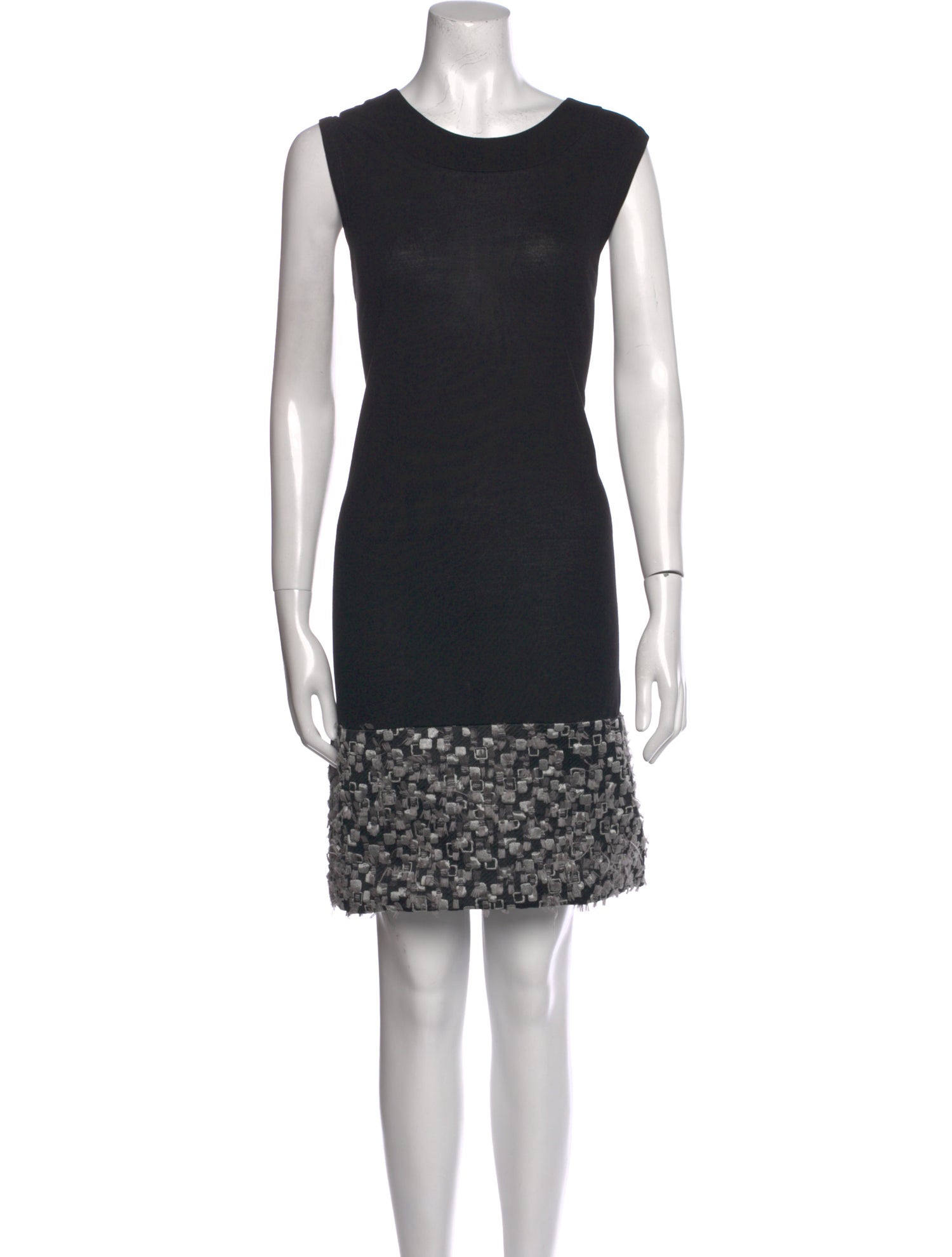 Vera Wang Crew Neck Mini Dress