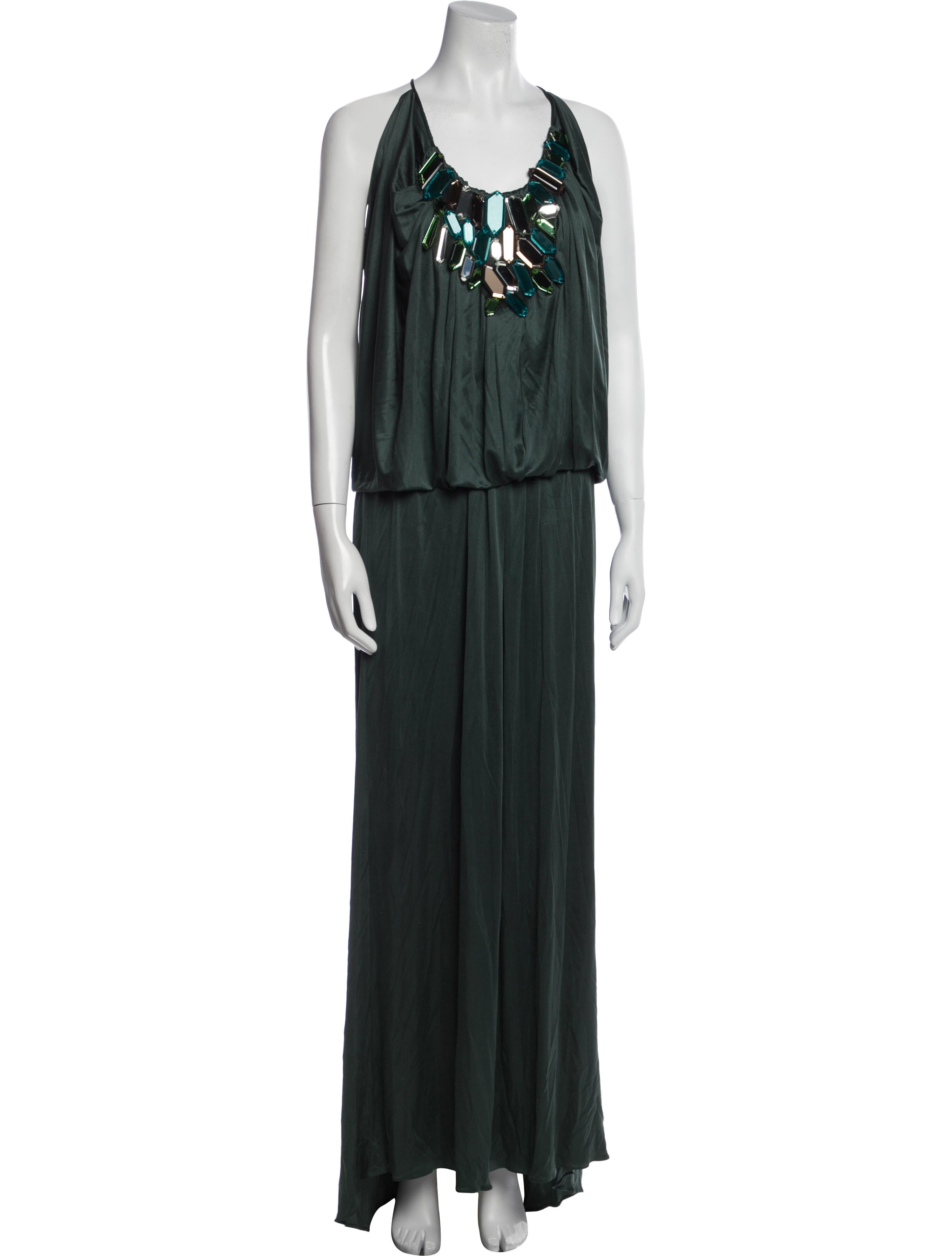 Vera Wang Scoop Neck Long Dress