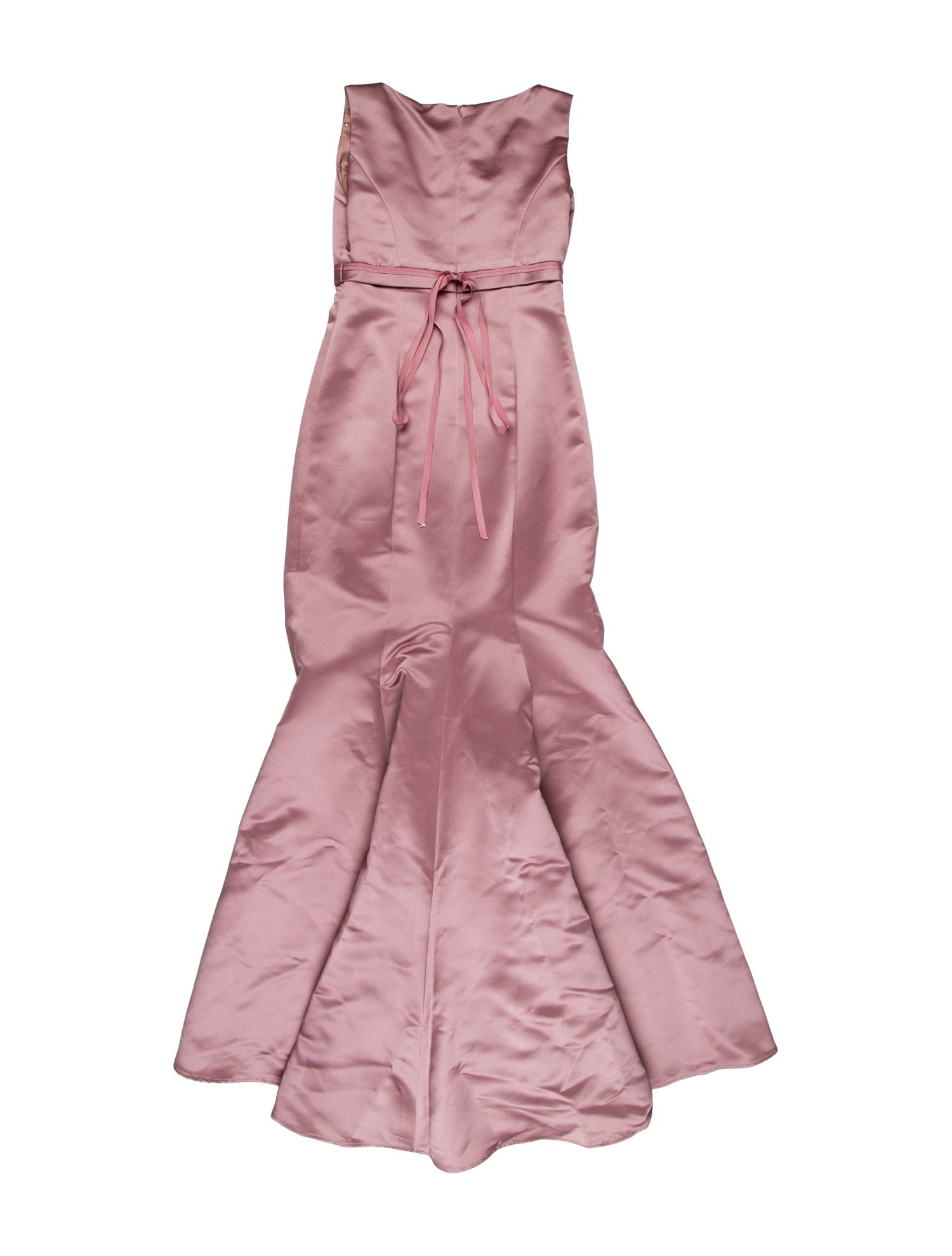 Vera Wang Bateau Neckline Long Dress