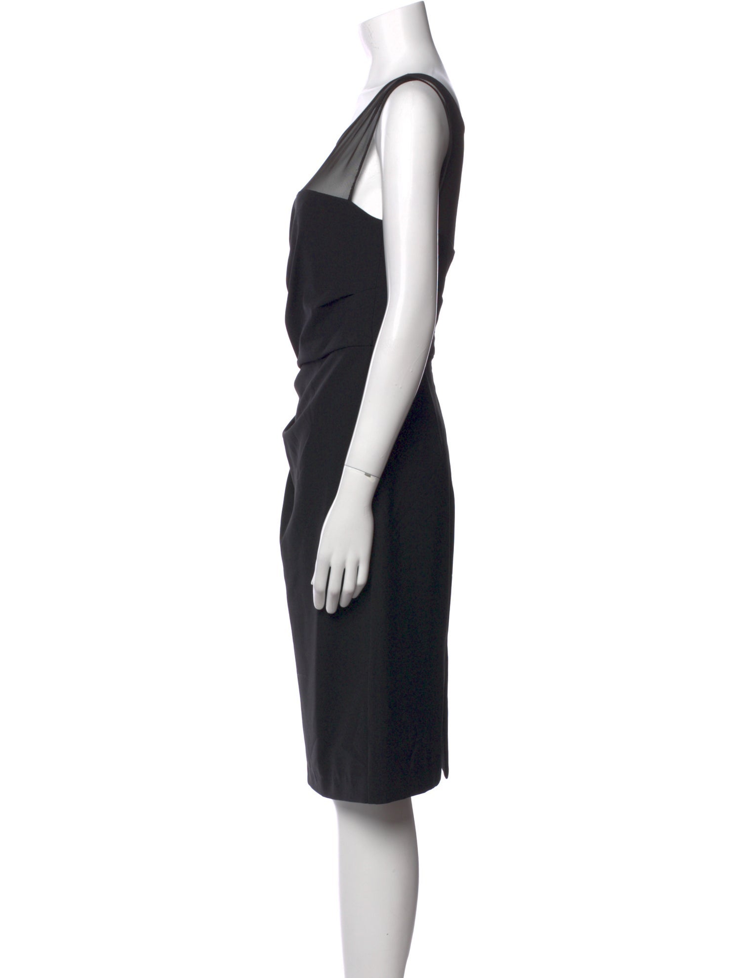 Vera Wang Bateau Neckline Knee-Length Dress