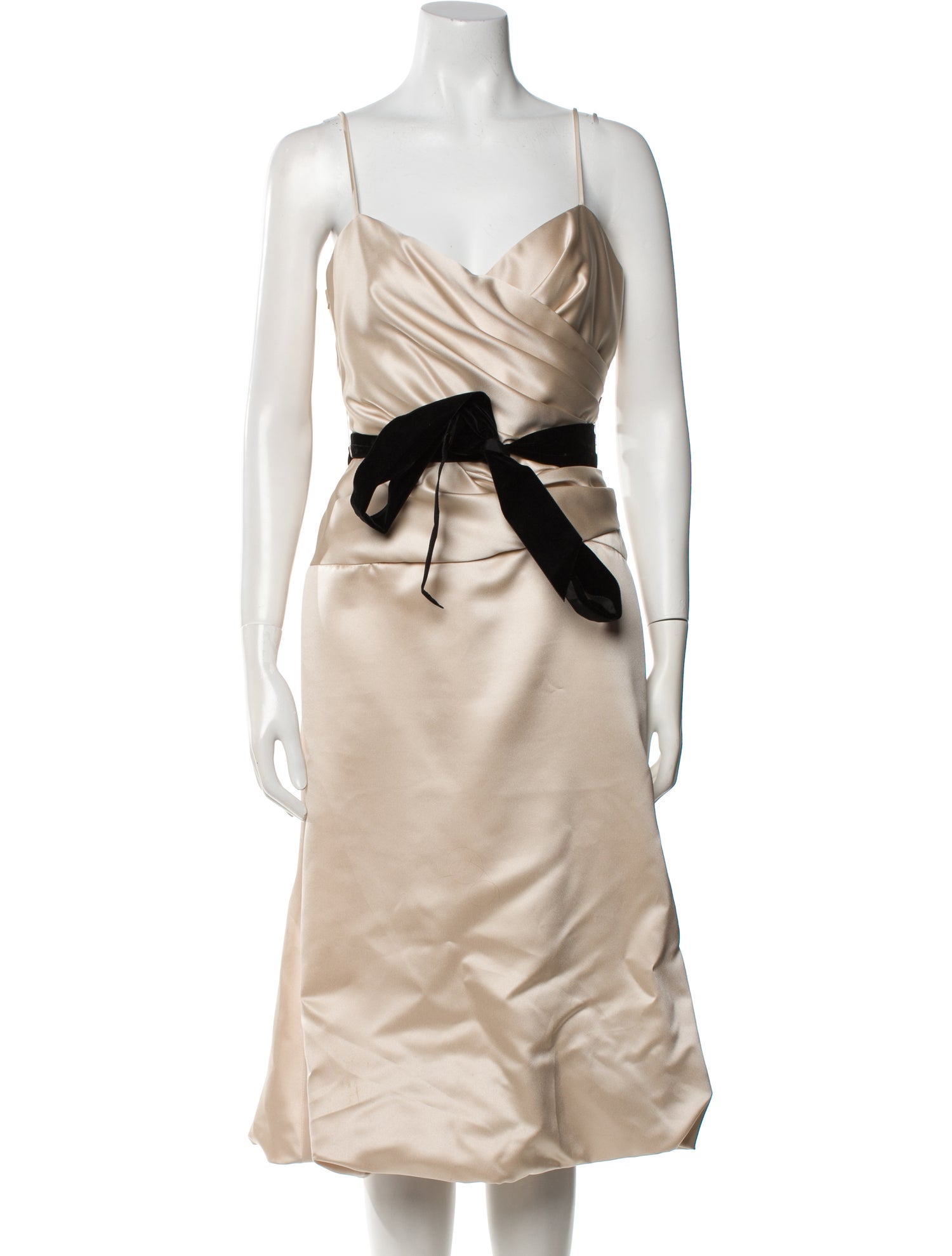 Vera Wang V-Neck Long Dress