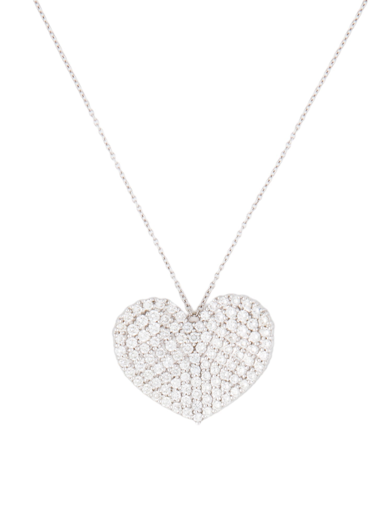 Vera Wang 18K 2.14ctw Diamond Heart Pendant Necklace