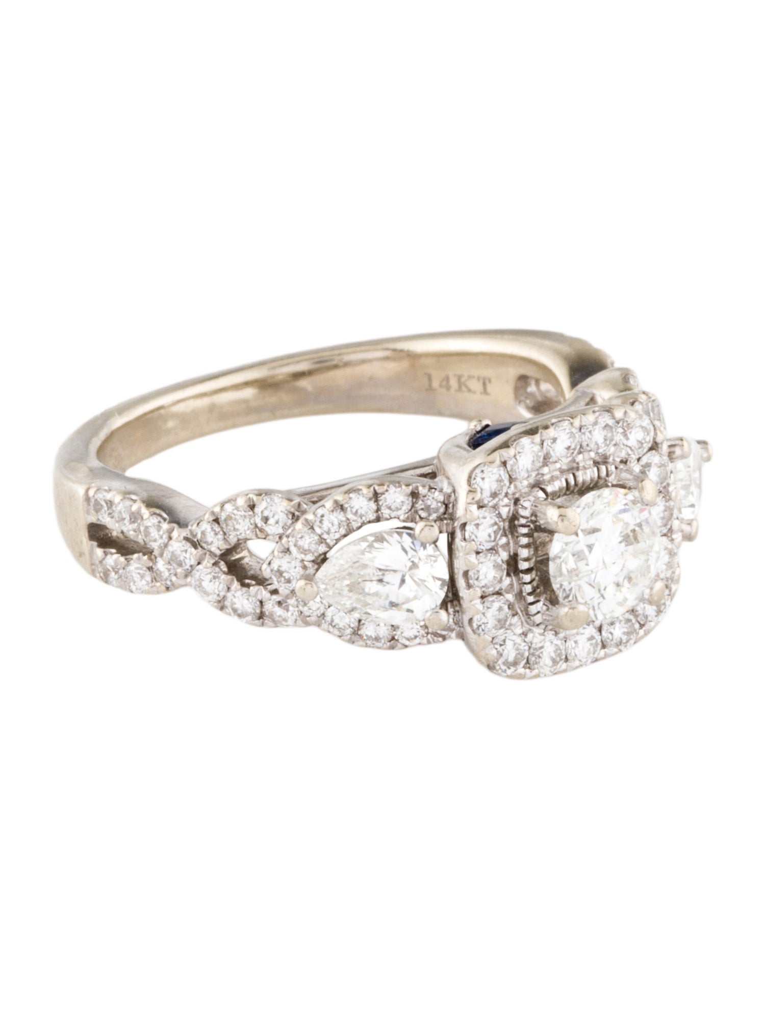 Vera Wang 14K Sapphire & Diamond Engagement Ring