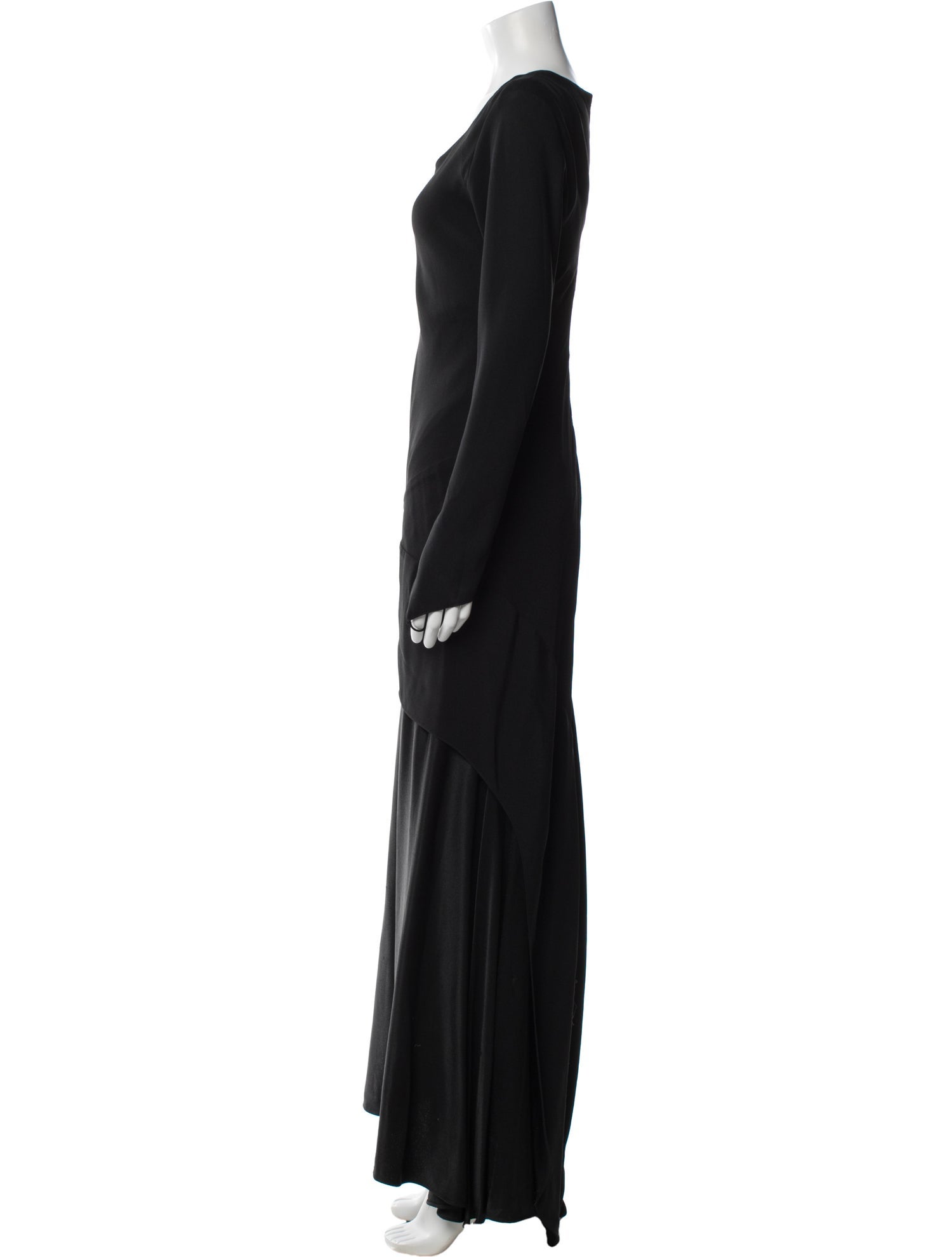 knee length dresses for ladies VERA WANG Size 8 Black Pink Nylon Blend Double Layer Long Dress – Sui  Generis Designer Consignment main image 0